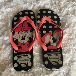 Disney Minnie Mouse Havana flip flops
